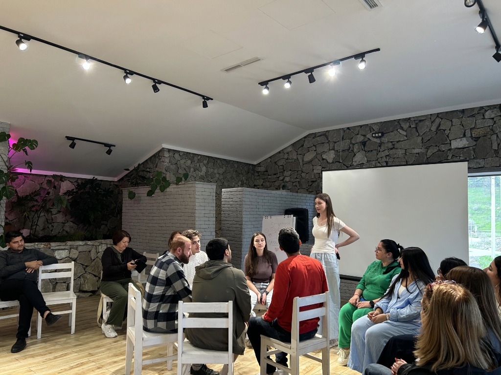 Group discussion during the training